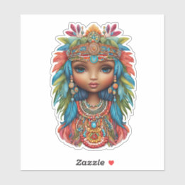 Autocollant super pour fille hippy, en vinyle coup