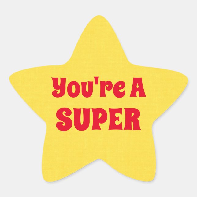Autocollant Super Star (Devant)