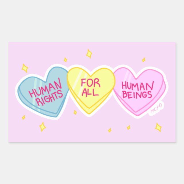 Autocollant sur les droits de l'homme (Devant)
