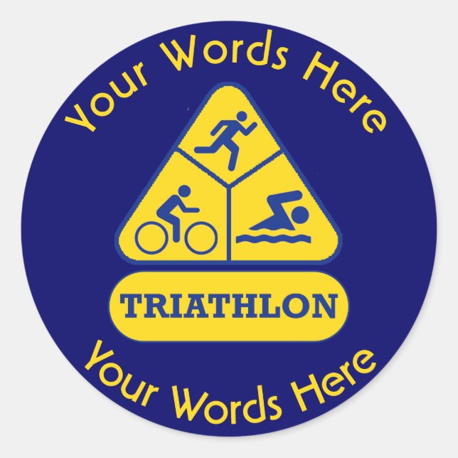 Autocollant sur mesure de triathlon (Devant)