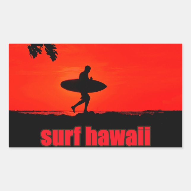 Autocollant surf hawaï (Devant)