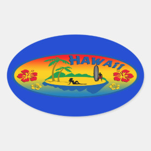 Autocollant surfant d'Hawaï