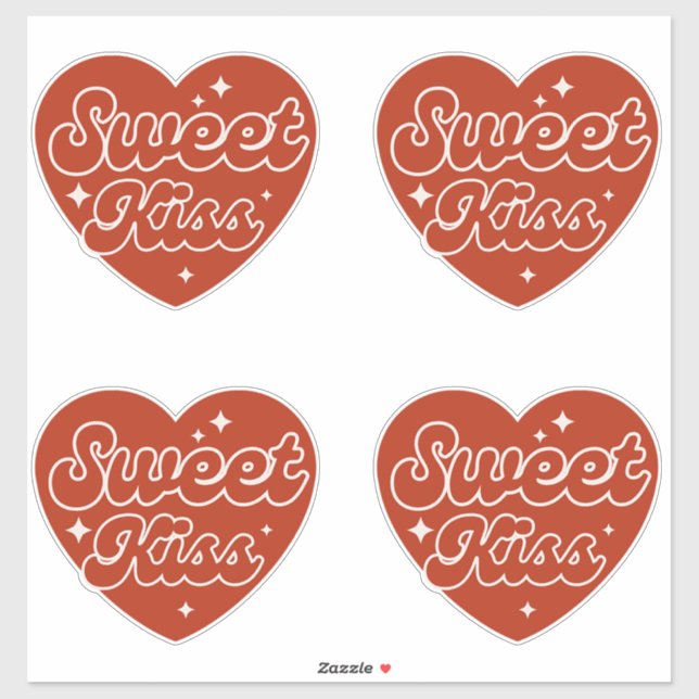 Autocollant Sweet Kiss (Feuille)