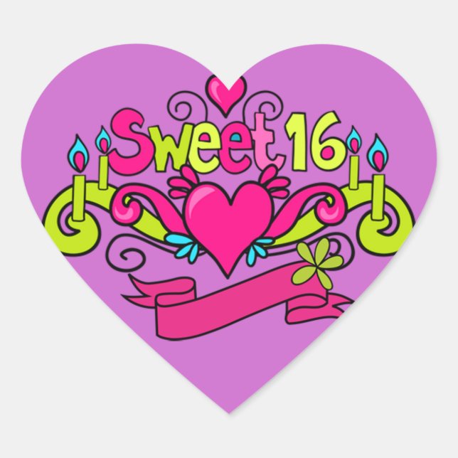 autocollant sweet sixteen (Devant)