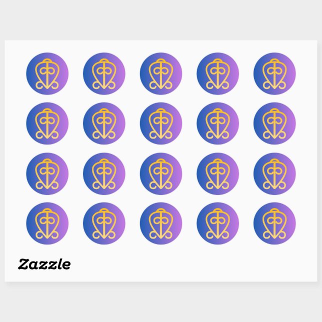 Autocollant Symbole Adinkra (Pouvoir de l'amour) (Feuille)