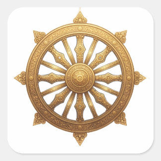 Autocollant Symbole Dhamma Chakk - Ancien Art Suki