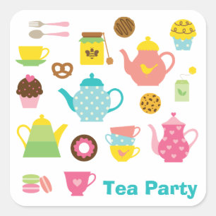 Autocollant Tea Party