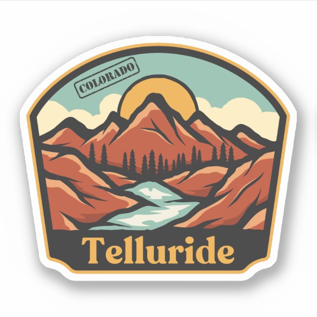 Autocollant Telluride, Colorado (Devant)