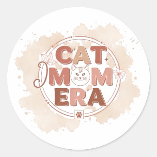 Autocollant tendance Ère de maman de chat