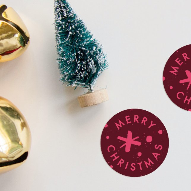 Autocollant tendance moderne manuscrit Joyeux Noël (Créateur téléchargé)