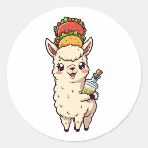 Autocollant Tequila Taco Lama Mignon - Nourriture