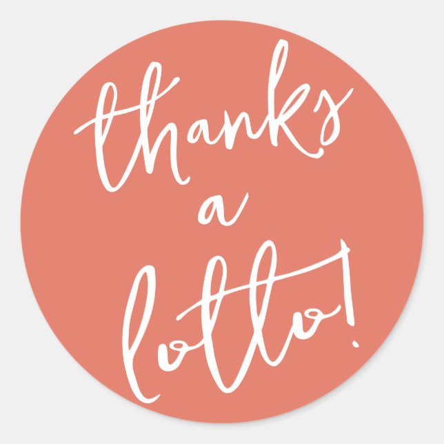 Autocollant Terracotta Thanks a Lotto (Devant)