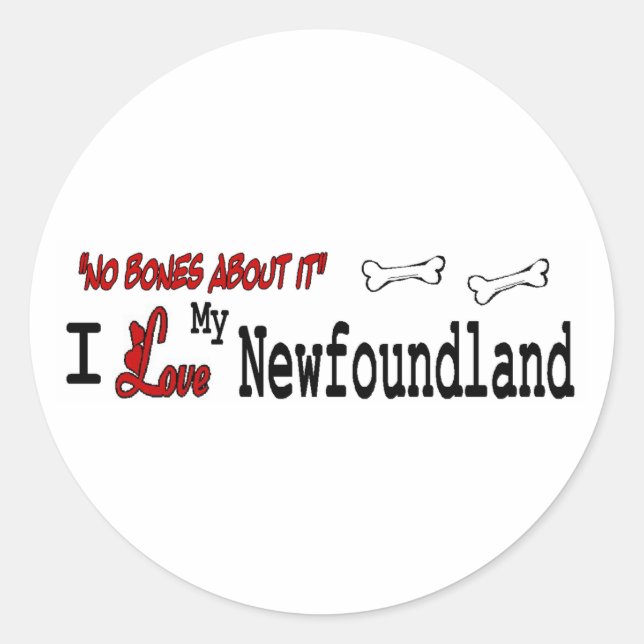 Autocollant Terre-Neuve (I Love) (Devant)