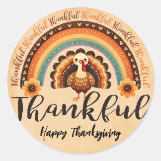 Autocollant Thankful/ Thanksgiving