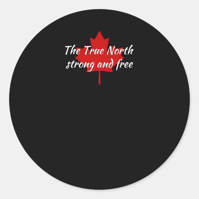 Autocollant The True North Strong And Free  (Devant)