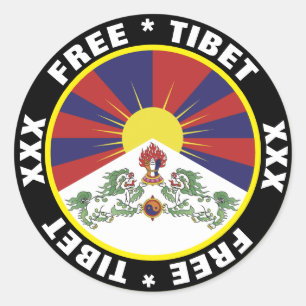 Autocollant Tibet libre, Drapeau tibétain