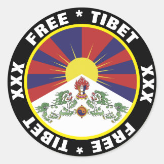 Autocollant Tibet libre, Drapeau tibétain