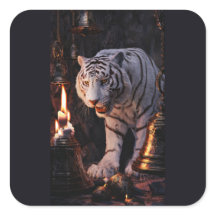 Autocollant Tigre Blanc – Une touche de sauvagerie