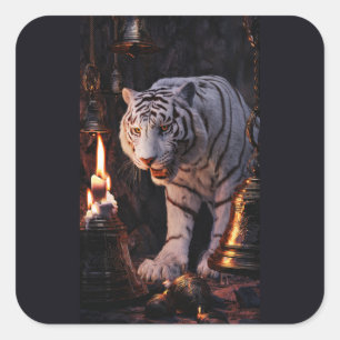 Autocollant Tigre Blanc – Une touche de sauvagerie