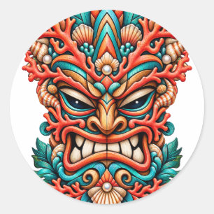 Autocollant Tiki Coral Fire