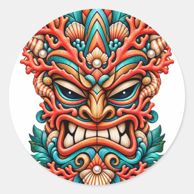 Autocollant Tiki Coral Fire (Devant)