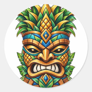 Autocollant Tiki Couronne de Mangue