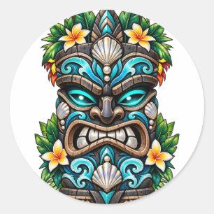 Autocollant Tiki Deep Teal Reef