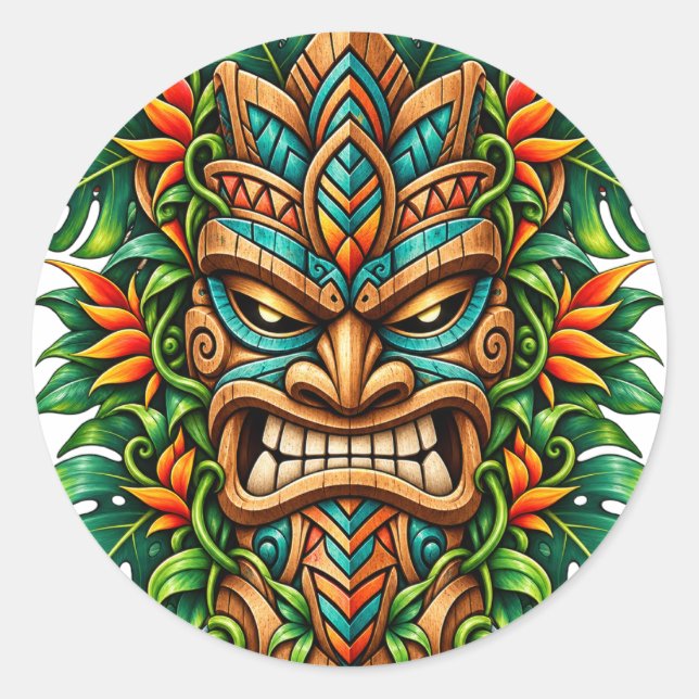 Autocollant Tiki Emerald Fern (Devant)
