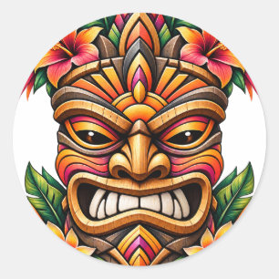 Autocollant Tiki Hibiscus Sunset