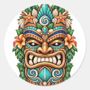 Autocollant Tiki Papaya Crest