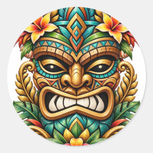 Autocollant Tiki Sunset Palm