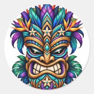 Autocollant Tiki Vigilant de Récif Violet