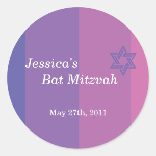 Autocollant Tonal Purple Bat mitzvah