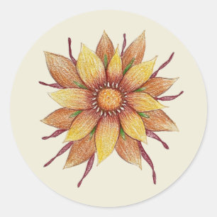 Autocollant tournesol (feuille de 20)