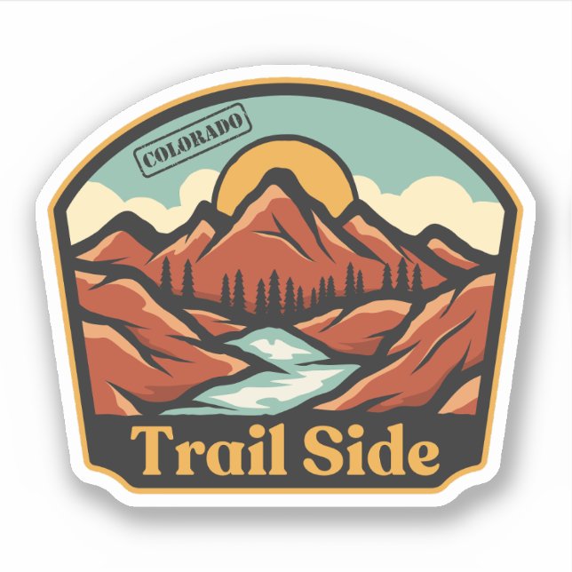 Autocollant Trail Side, Colorado (Devant)