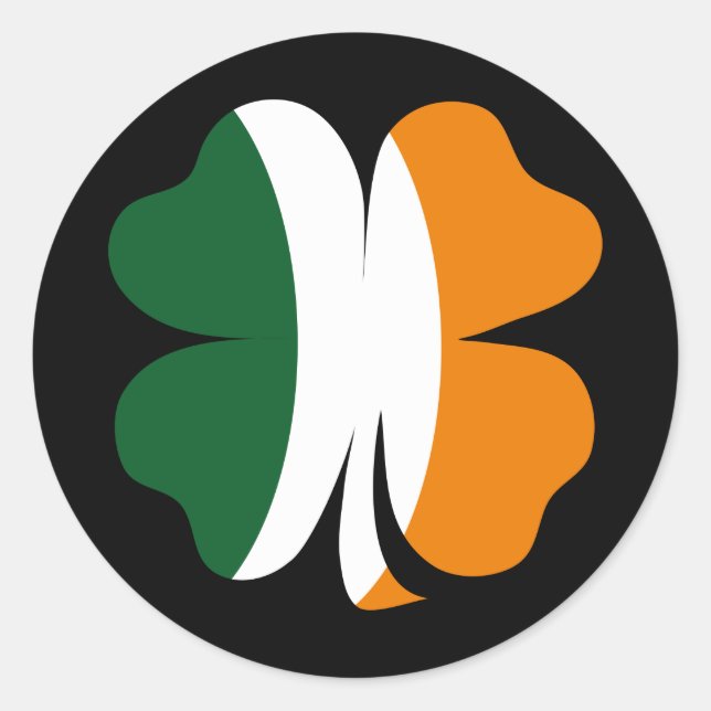 Autocollant trèfle à quatre feuilles irlandais (Devant)