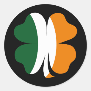Autocollant trèfle à quatre feuilles irlandais