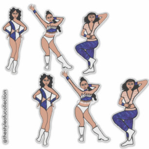 Autocollant Tri Style Blanc & Bleu Danseur #2