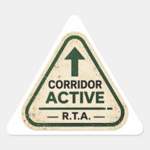 Autocollant Triangle Actif du Corridor R.T.A.