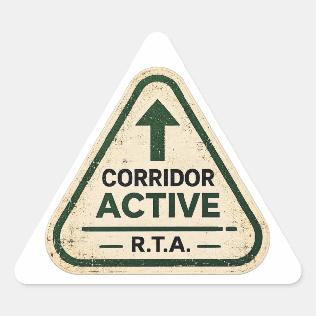 Autocollant Triangle Actif du Corridor R.T.A. (Devant)