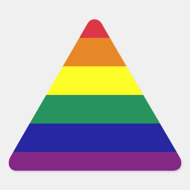Autocollant Triangle Arc-en-Ciel (Devant)
