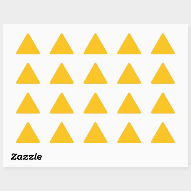 Autocollant triangle jaune de Murugi Co. (Feuille)