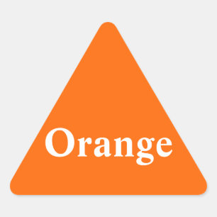 Autocollant triangle orange