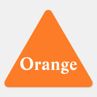 Autocollant triangle orange