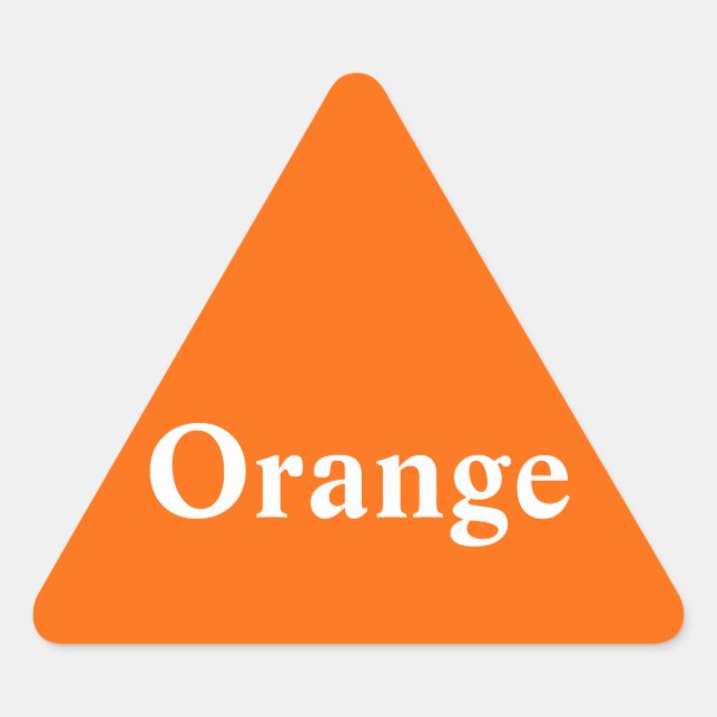 Autocollant triangle orange (Devant)
