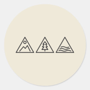 Autocollant Triangles Minimals Forêt de Montagne M