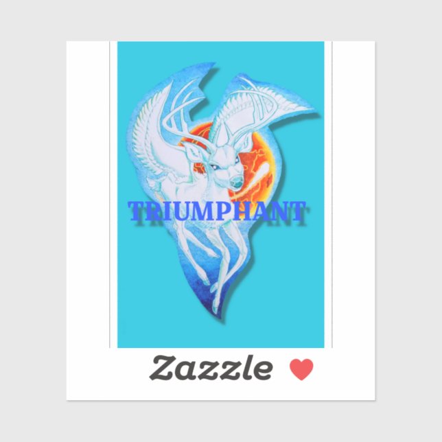 Autocollant triomphant victorieux (Feuille)