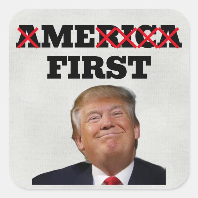 Autocollant Trump (Moi d'abord) (Devant)