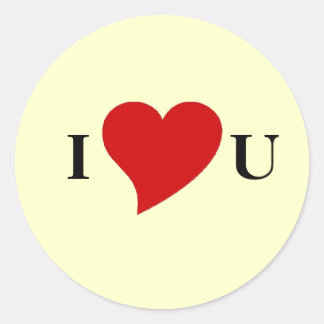 autocollant U "coeur"