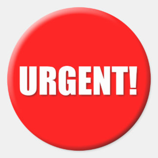 Autocollant urgent (grand)